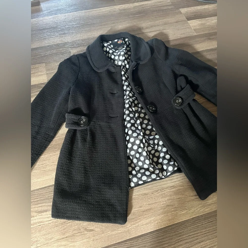 XX1 Forever 21 Black Pea Coat Size Small - Picture 11 of 16